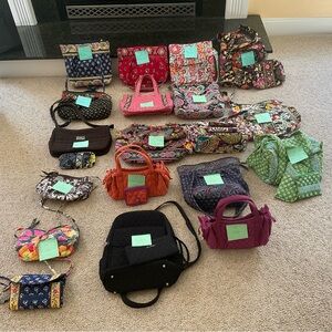 Vera Bradley large lot handbag collection